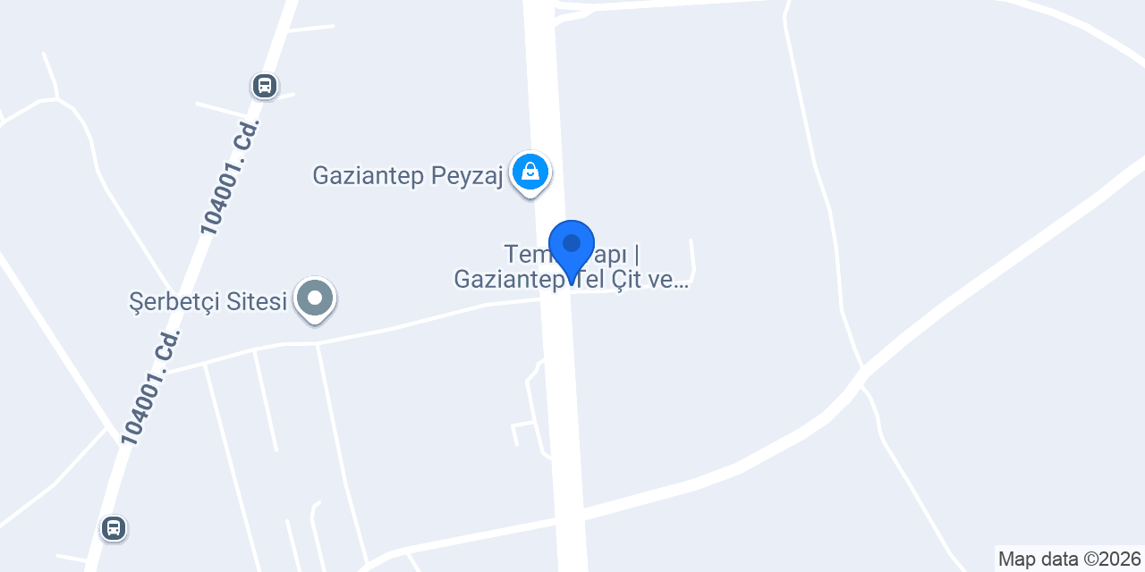 Temiz Yapı | Gaziantep Tel Çit ve Panel Çit Sistemleri konumu