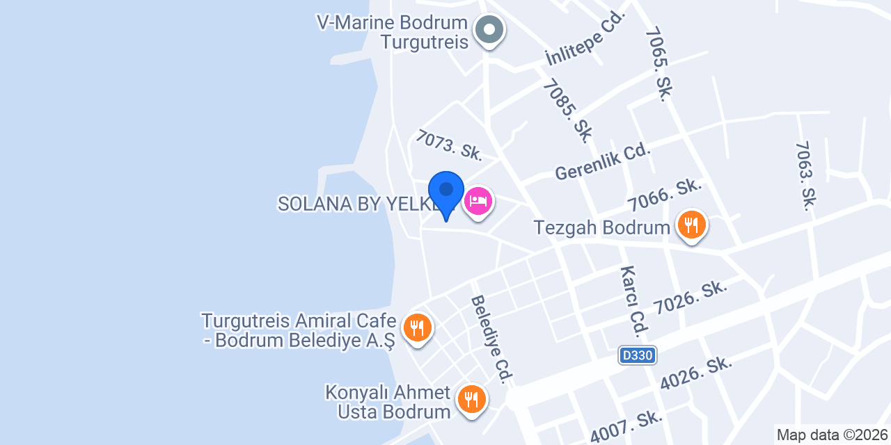 Asterina Hotel konumu