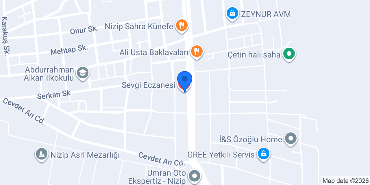 Sevgi Eczanesi konumu