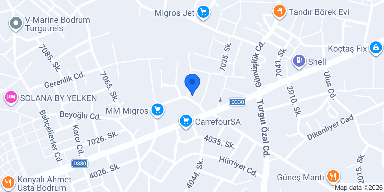 Av. R. Gizem Erceylan Hukuk Bürosu konumu