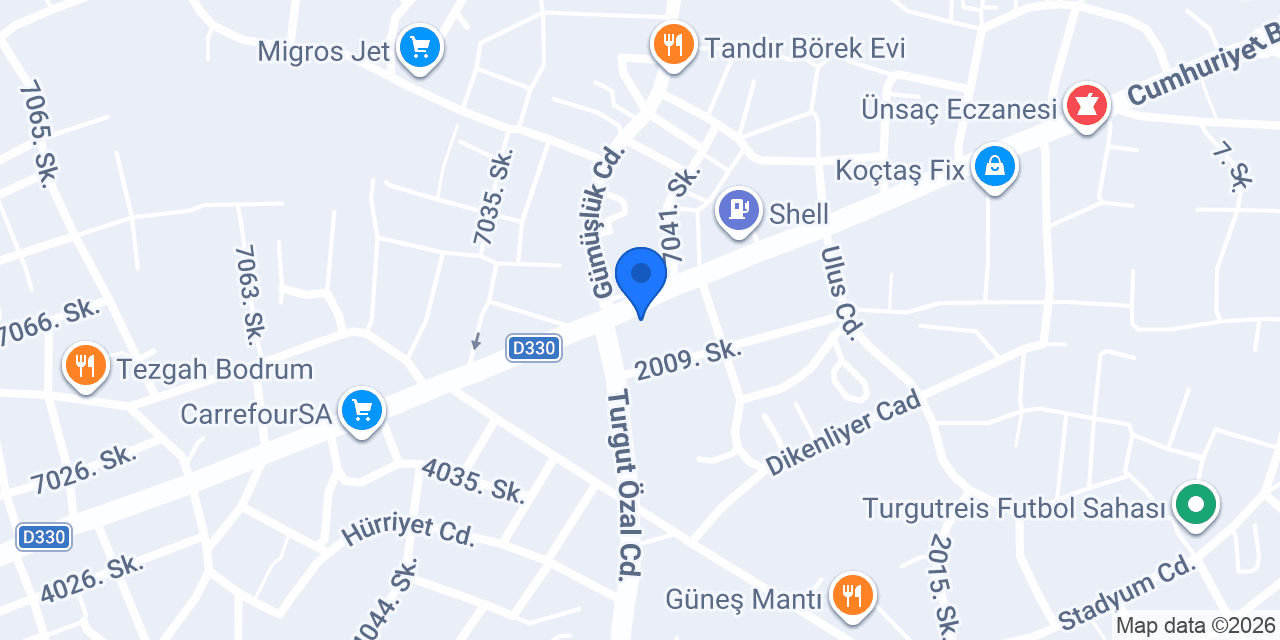 Turgutreis Veteriner Kliniği konumu