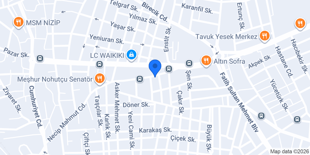 VakıfBank Nizip Şubesi konumu
