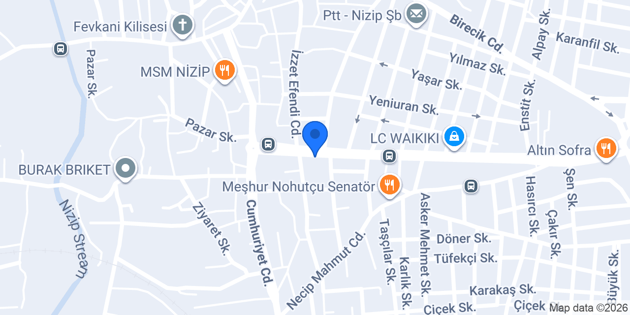 Garanti BBVA Nizip Şubesi konumu