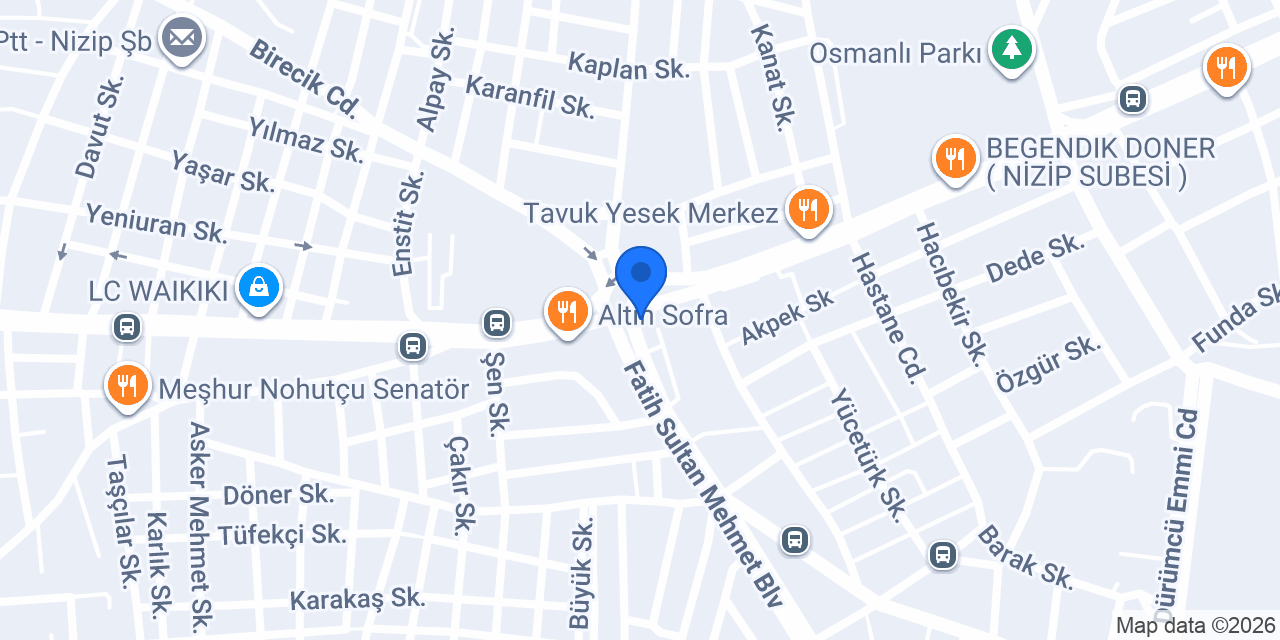 NİZİP TAKSİ konumu