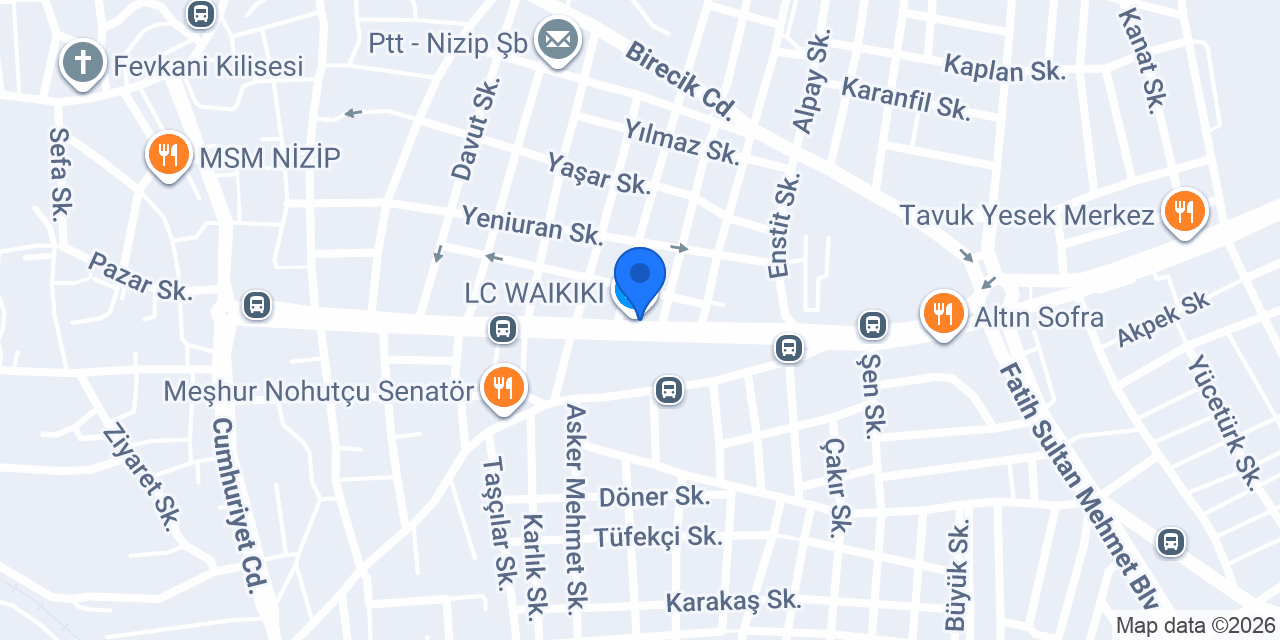 Nizip Taksi konumu