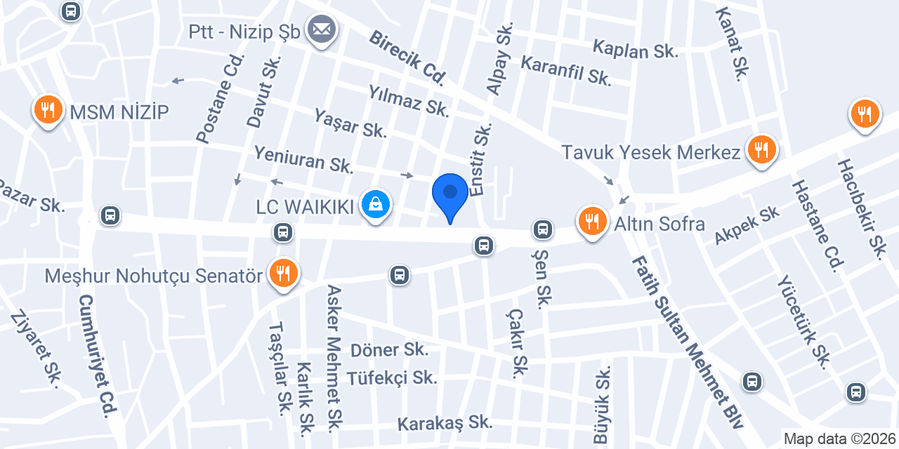 Çınar büfe nizip konumu
