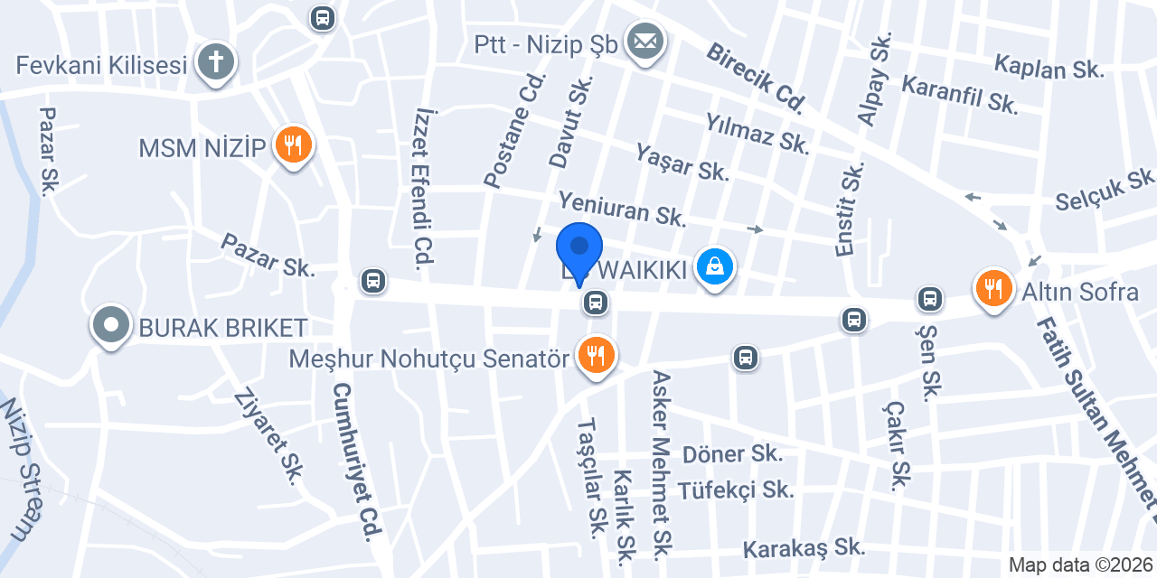 Birtekgül Pastanesi konumu
