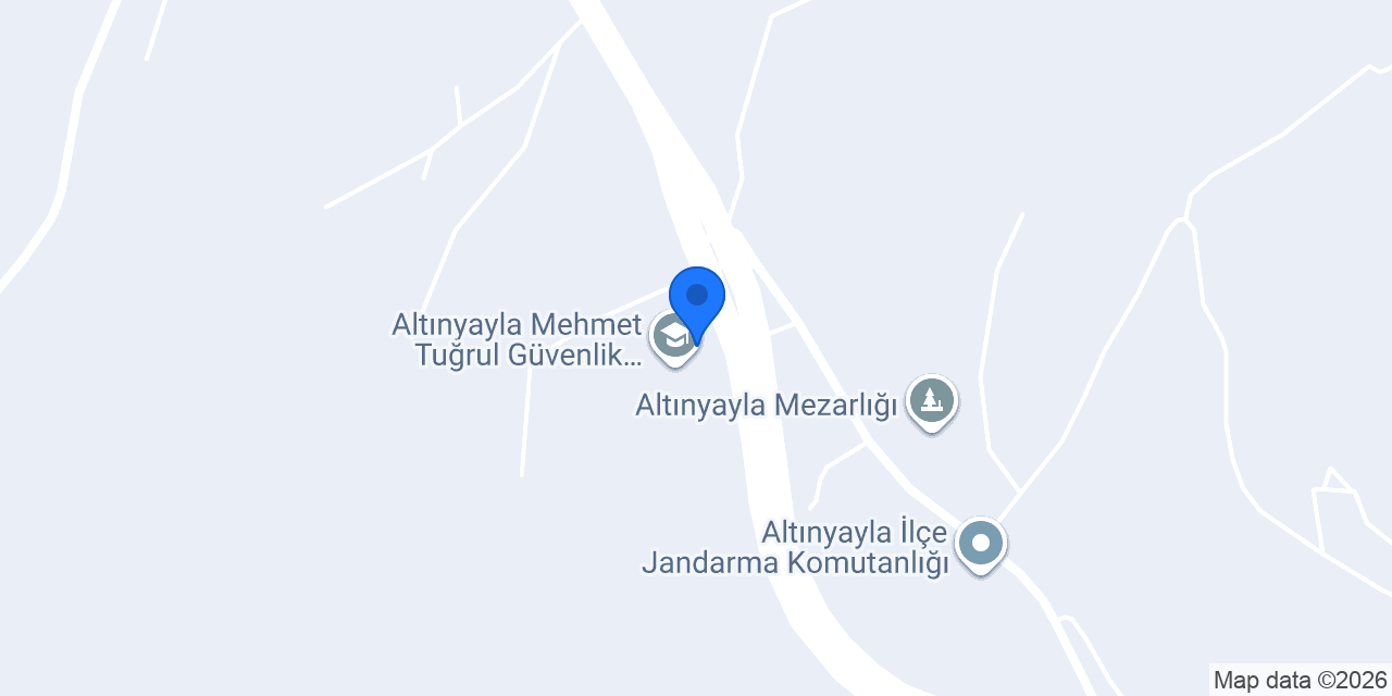Altınyayla Kaymakamlığı konumu