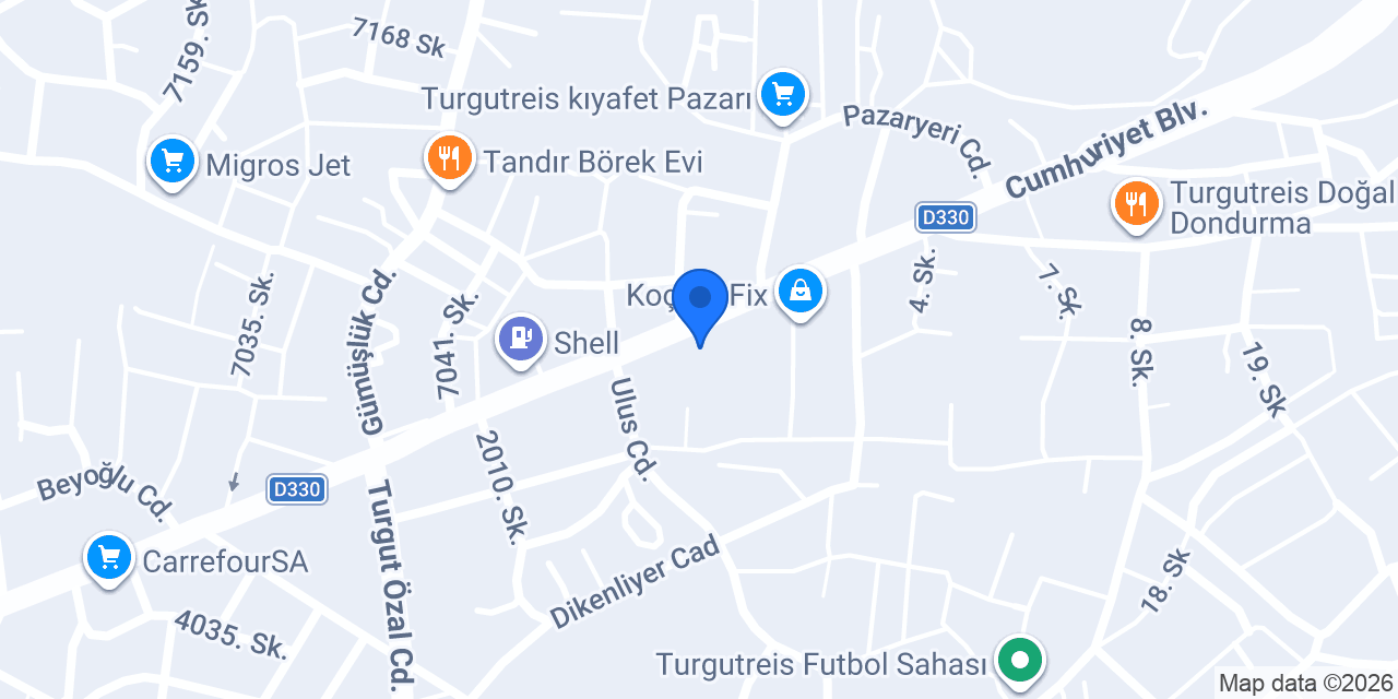 Damla 3bey halı Yıkama konumu