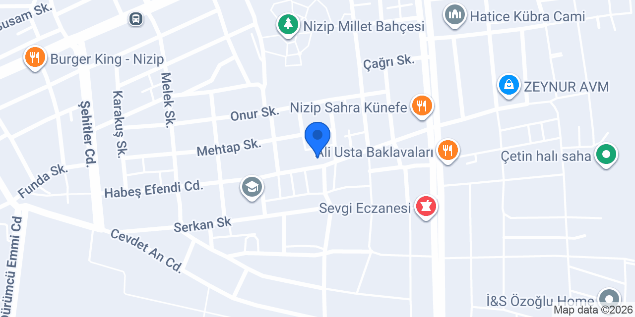 Damla Pide Fırını konumu