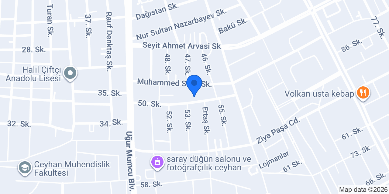 Hanife İbrahim Bayan kuaförü konumu