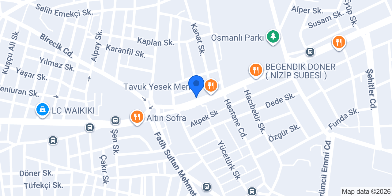 Kuveyt Türk Nizip Şubesi konumu