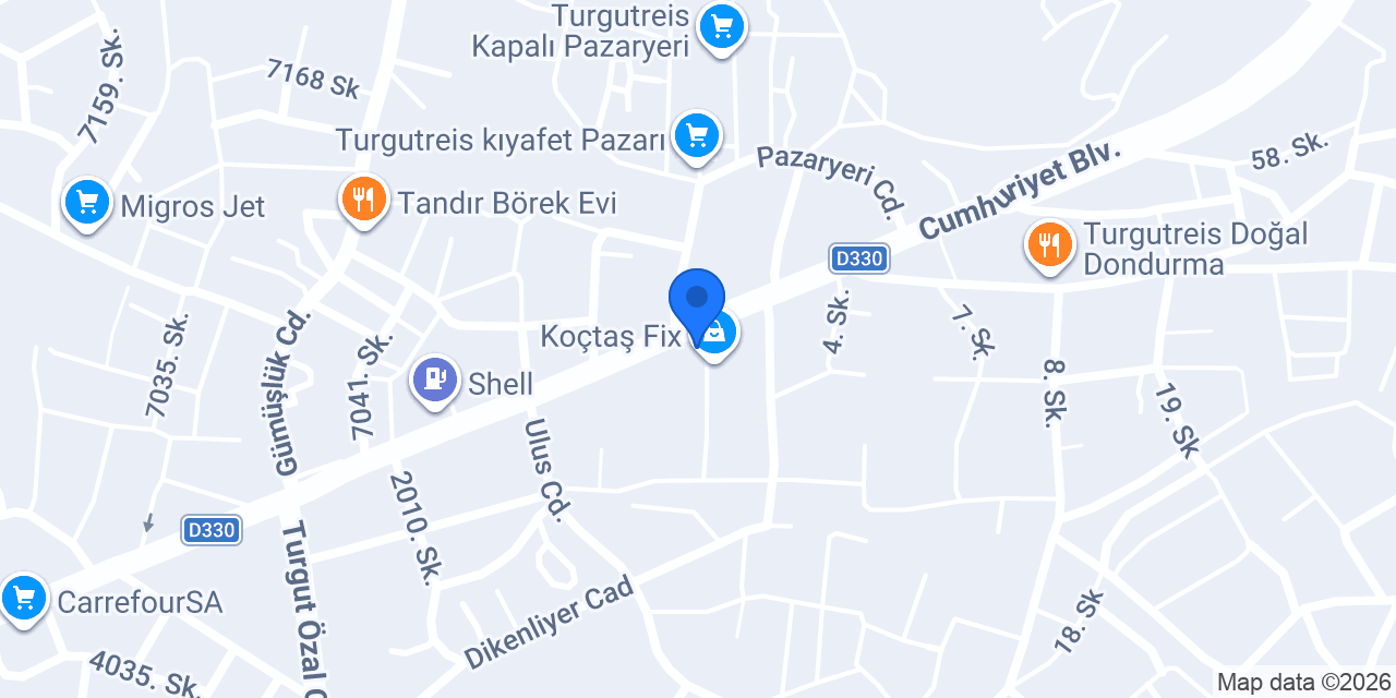 Şensoy Teknik konumu