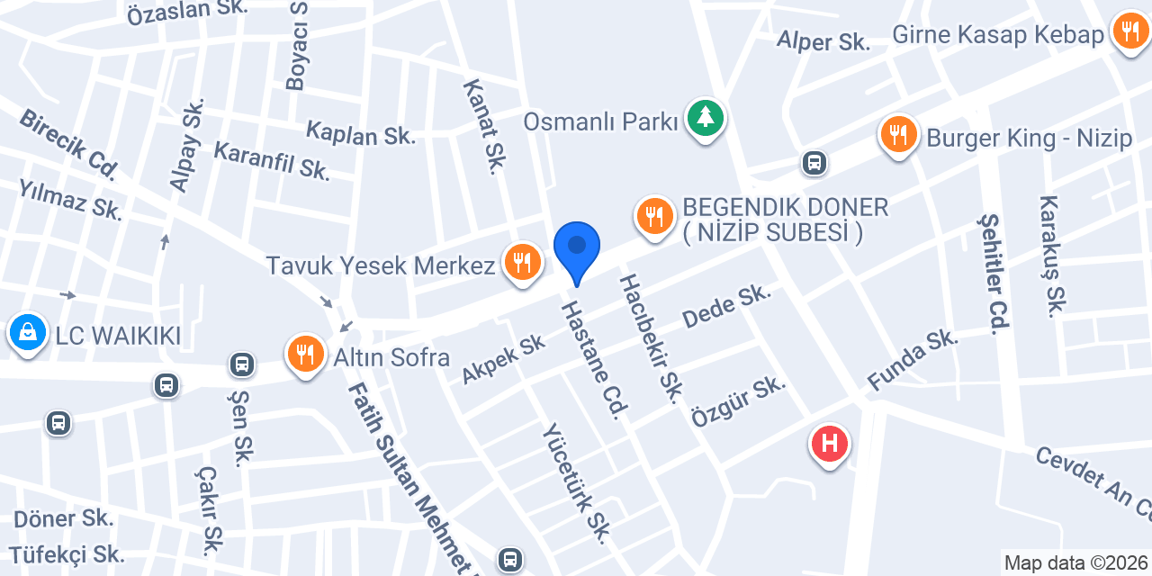 Öz Saray Döner konumu