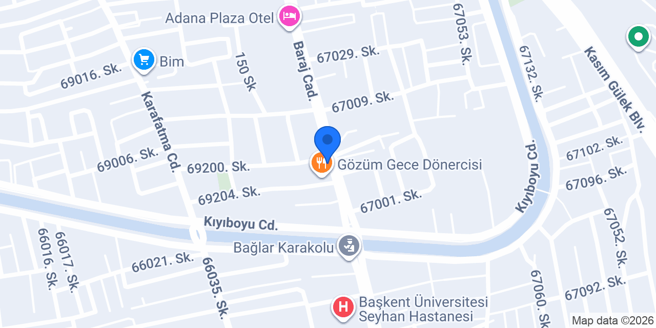 Adana Elif Çiçekçilik konumu