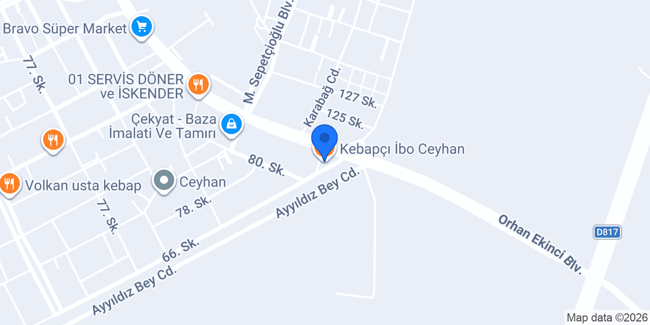 Kebapçı İbo Ceyhan konumu