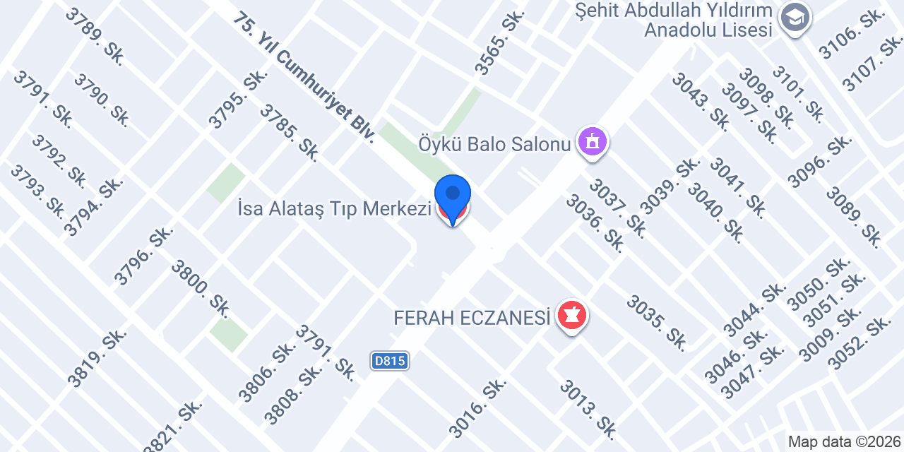 İsa Alataş Tıp Merkezi konumu