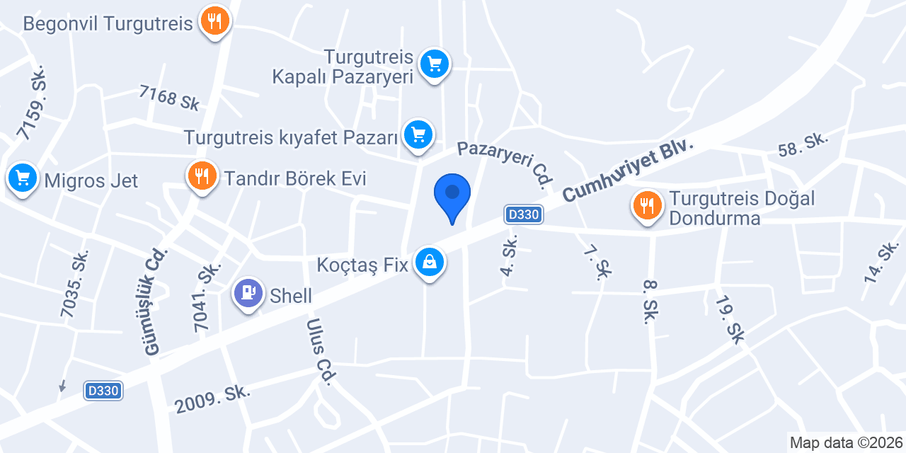 Turgutreis Sağlık Ocağı konumu