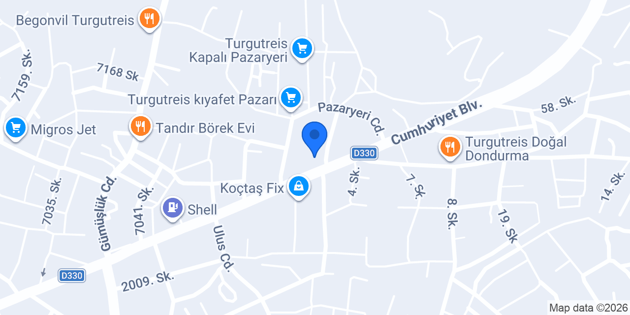 13 noluTurgutreis Aile Sağlığı Merkezi konumu