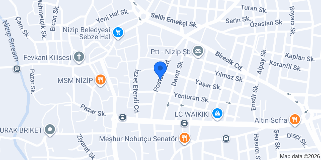 Akbank Nizip Şubesi konumu