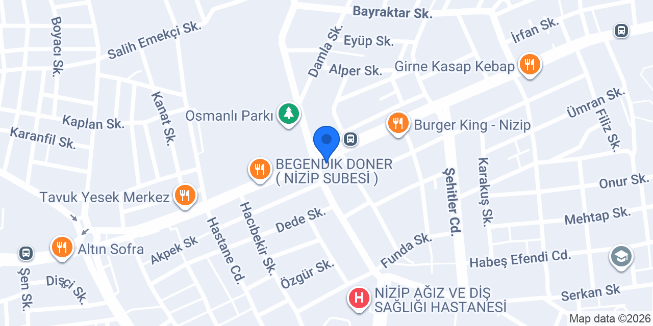 NİZİP E-SPOR İNTERNET CAFE konumu