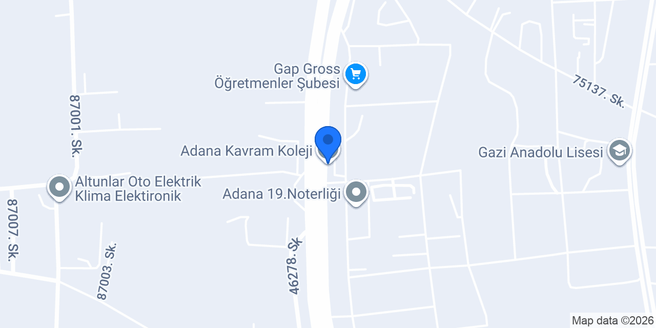 Adana Kavram Koleji konumu