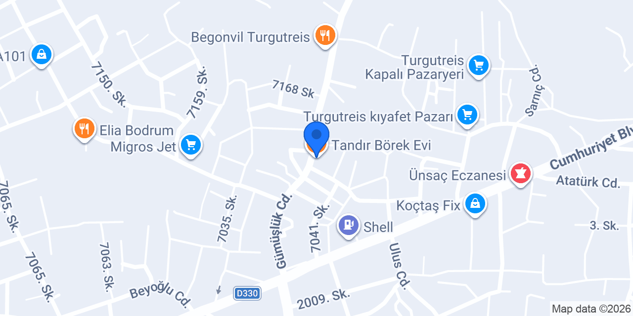Tandır Börek Evi konumu