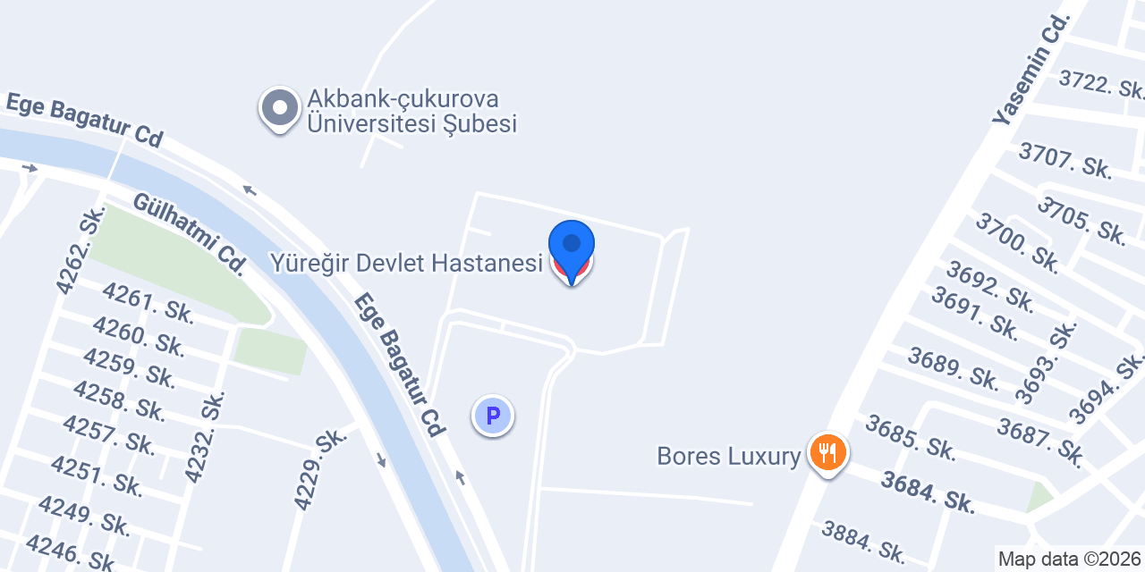 Yüreğir Devlet Hastanesi konumu