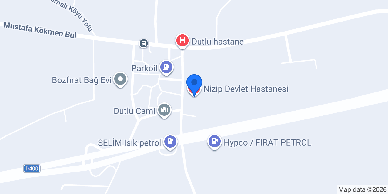 Nizip Devlet Hastanesi konumu