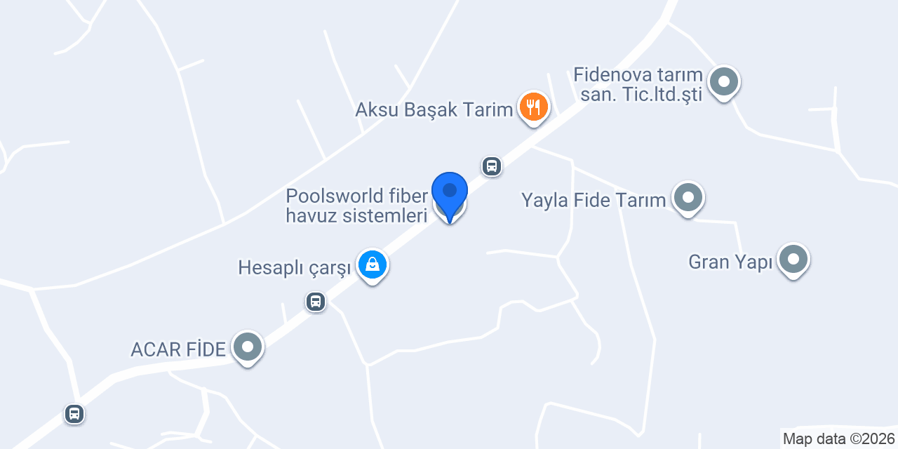 Poolsworld fiber havuz sistemleri konumu