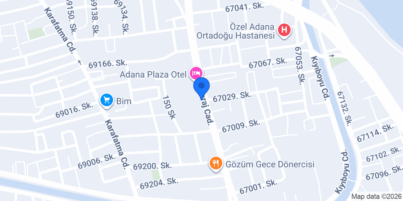 Aras Rent A Car konumu