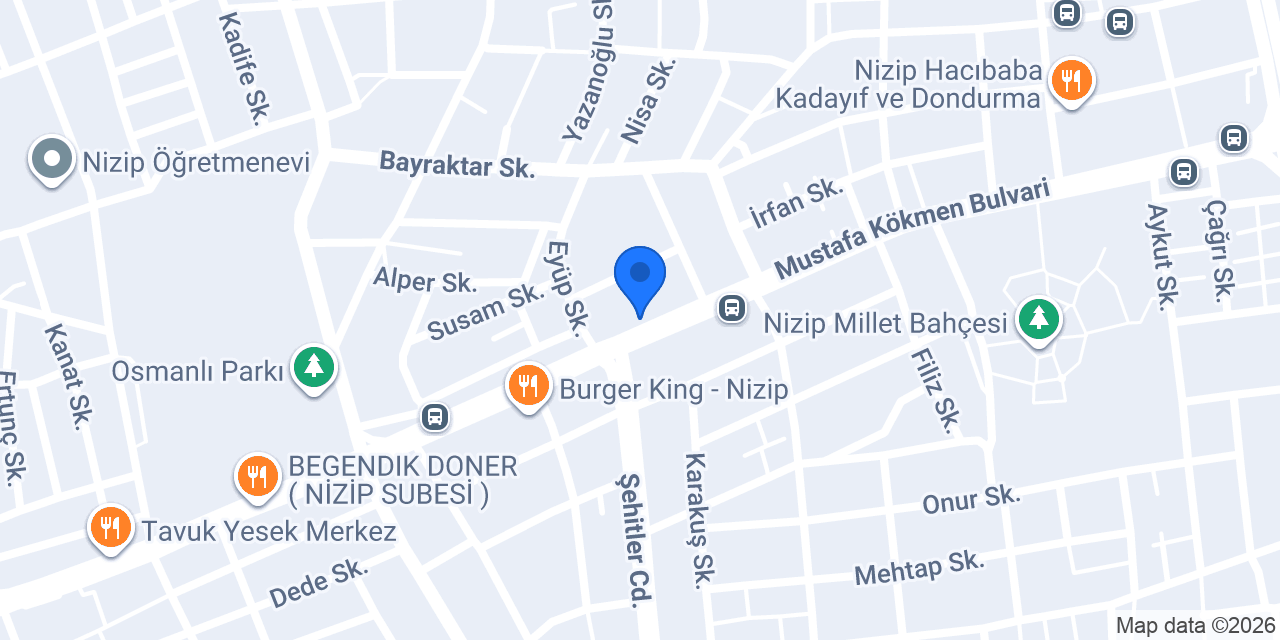 Ni-ba Nizip Baklavalan konumu