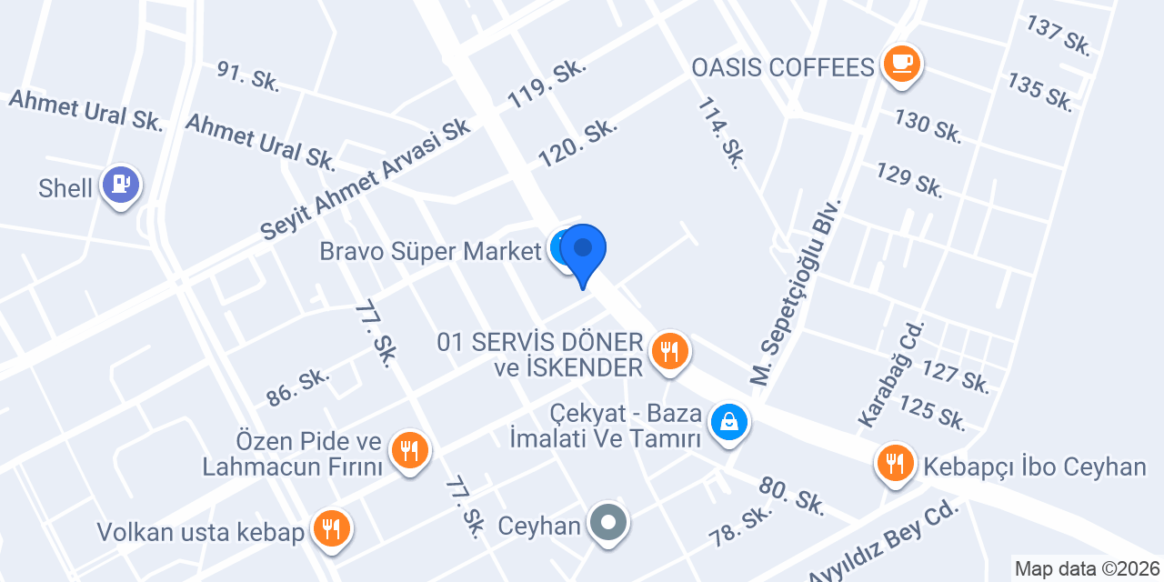 Fırıncım unlu mamülleri Ceyhan konumu