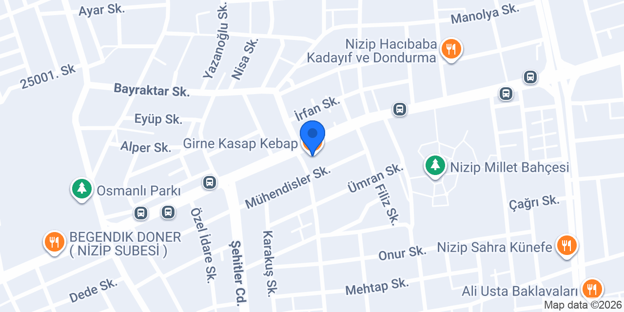 Girne Kasap Kebap konumu