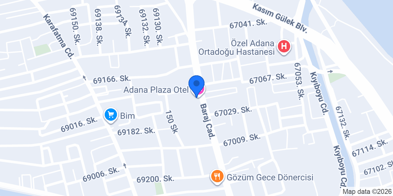 Adana Plaza Otel konumu