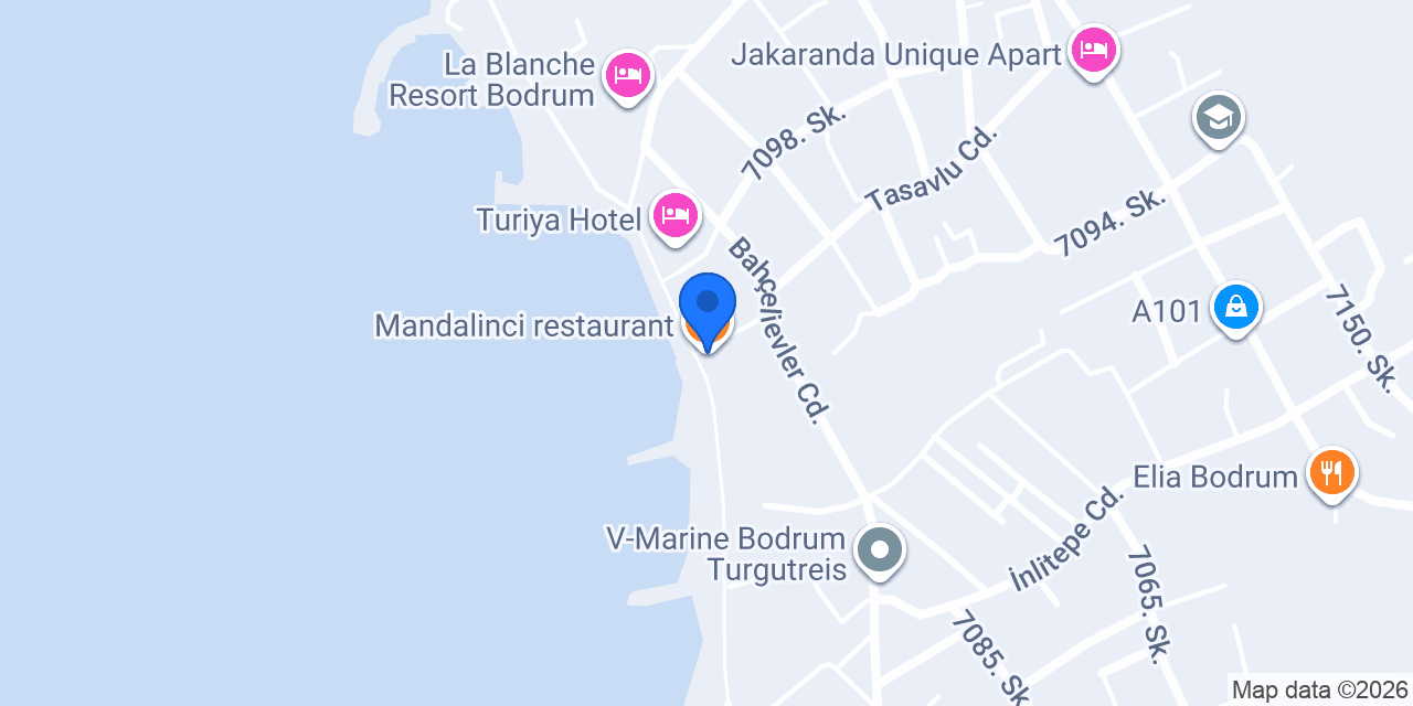 Mandalinci restaurant konumu
