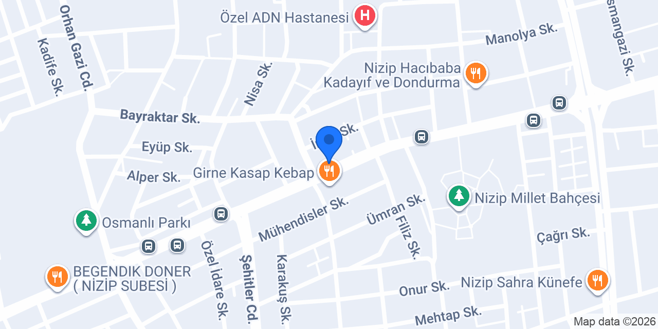 Pasta Evi Nizip konumu