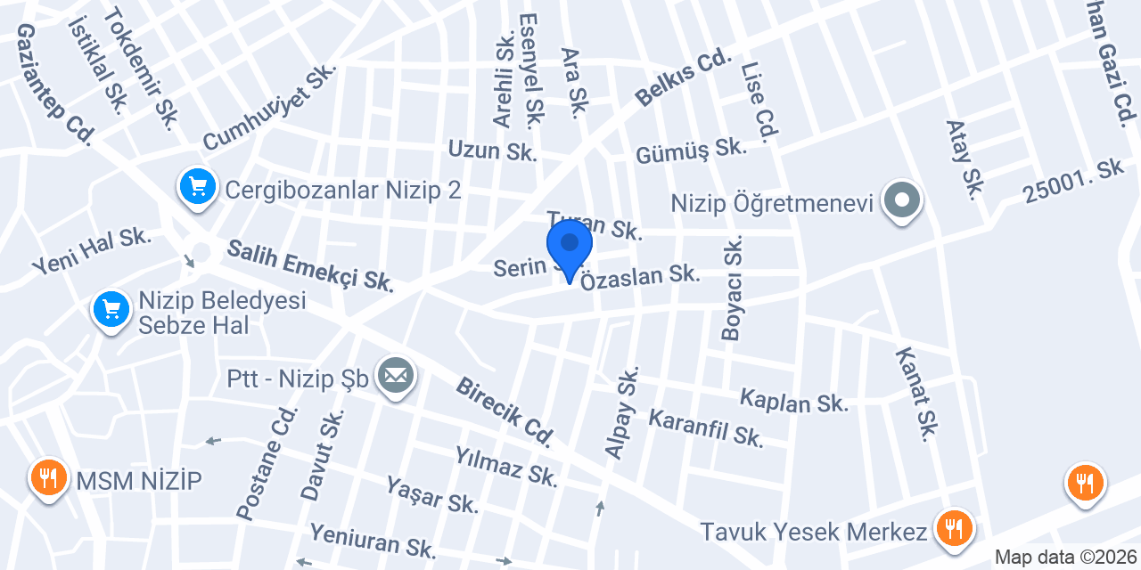 Nizip kepenk konumu