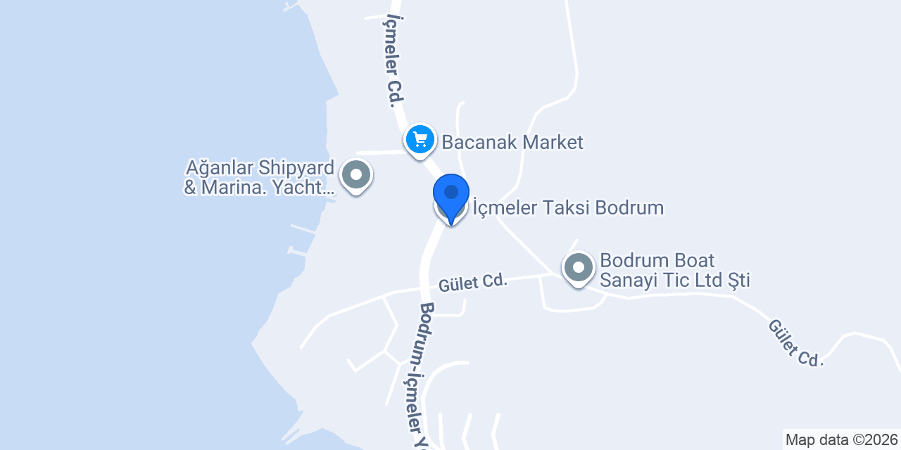 İçmeler Taksi Bodrum konumu