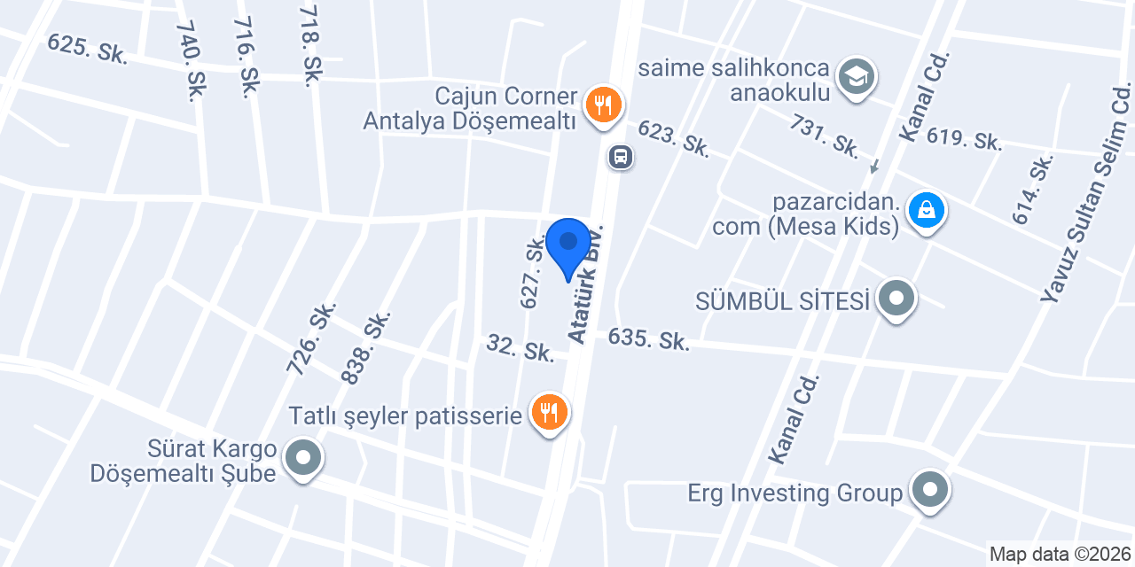 Mavi Çatı İnşaat konumu