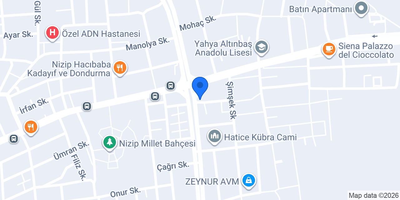 ANGUS BURGER NİZİP konumu