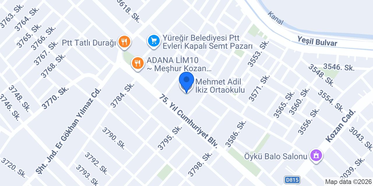 Mehmet Adil İkiz Ortaokulu konumu