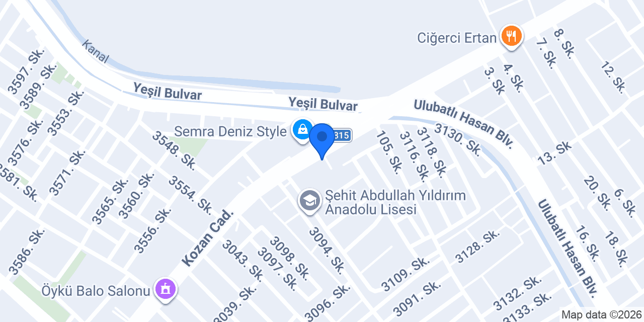Yetişoğlu Baklava - Ulubatlı Hasan Bayi konumu