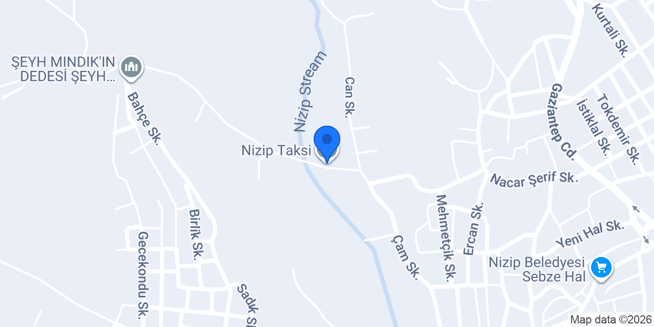 Nizip Taksi konumu