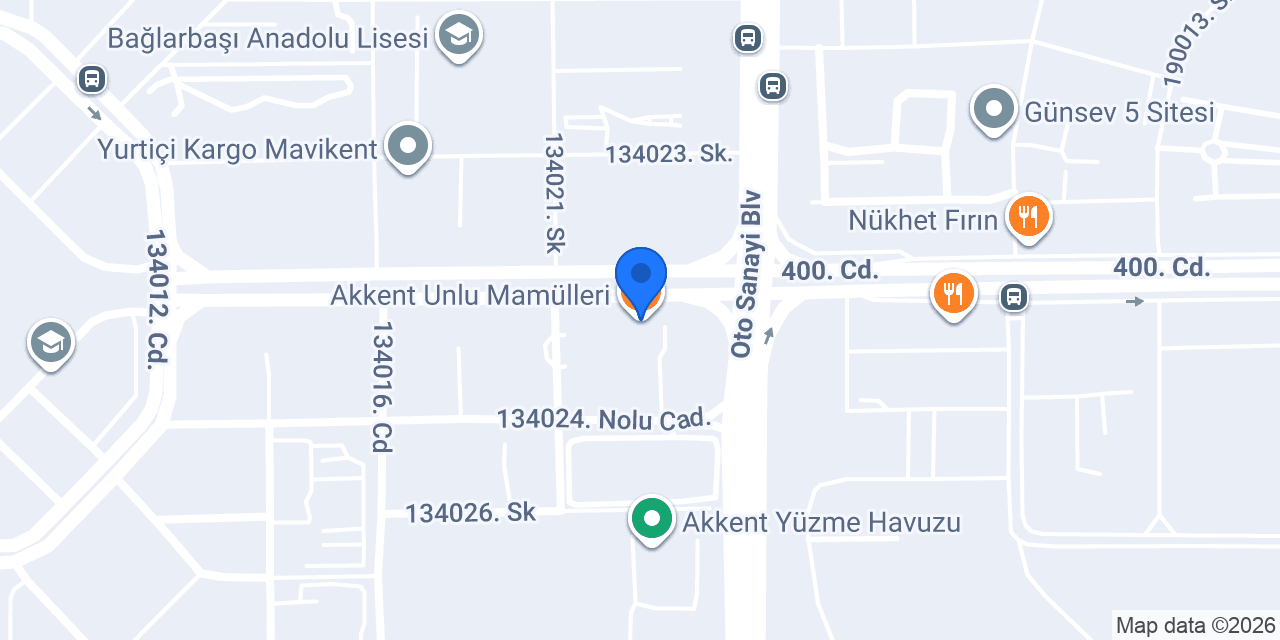 Akkent Unlu Mamülleri konumu