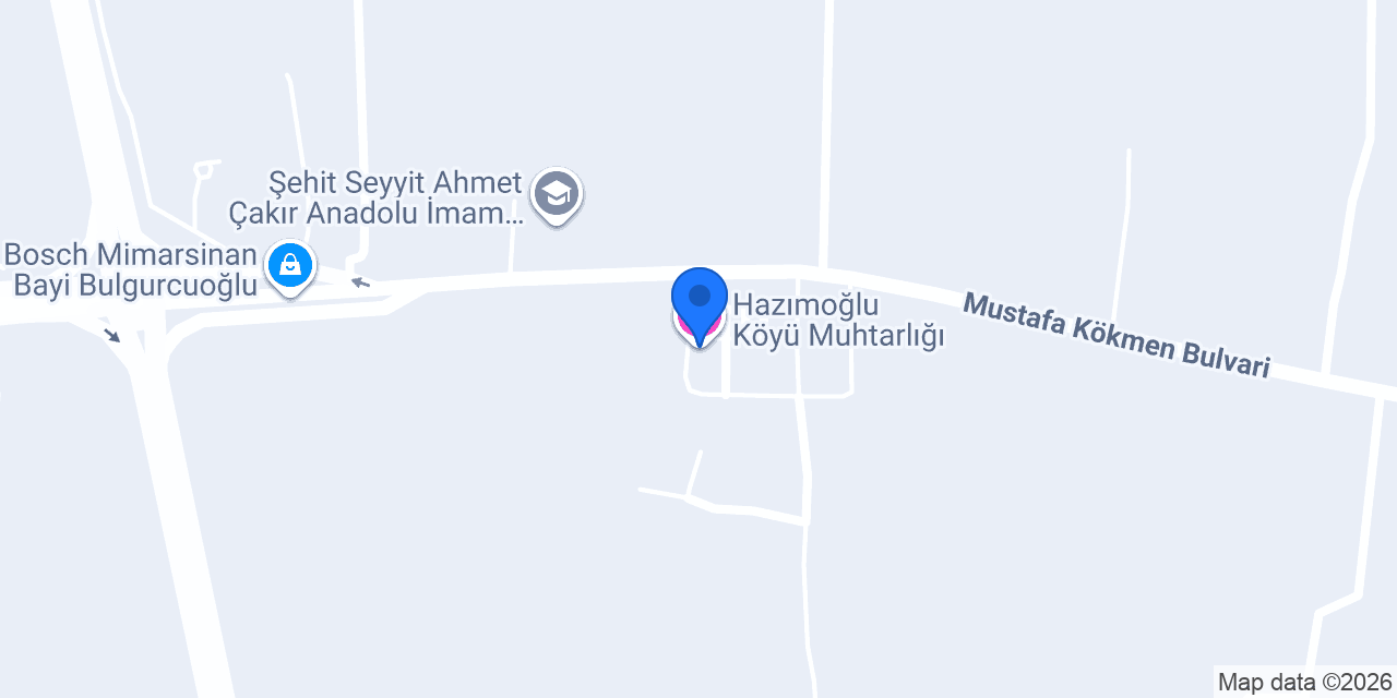 Hazımoğlu Köyü Muhtarlığı konumu