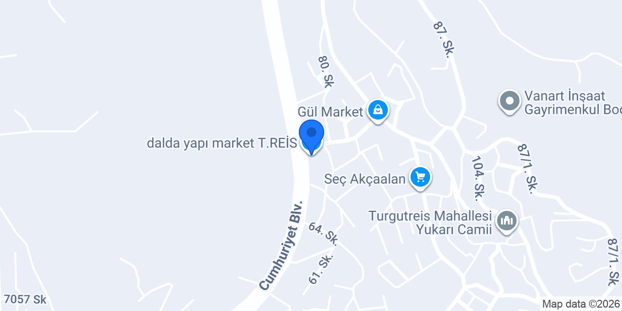 dalda yapı market T.REİS konumu