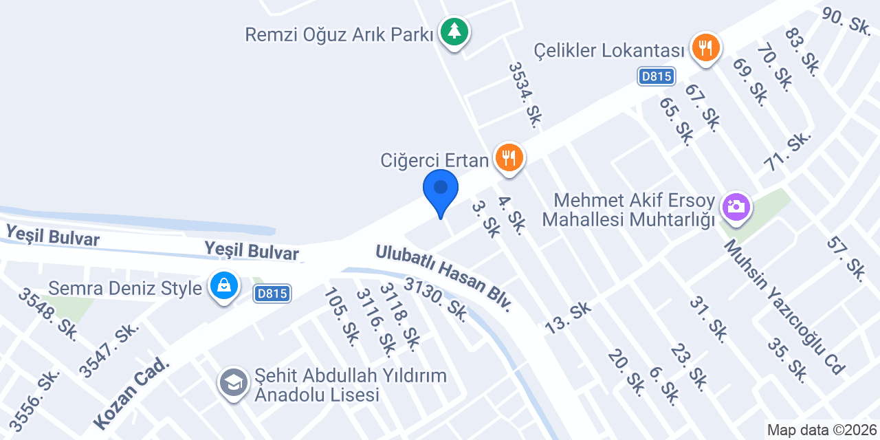 Karaca Mühendislik ve Tesisat Malzemeleri konumu