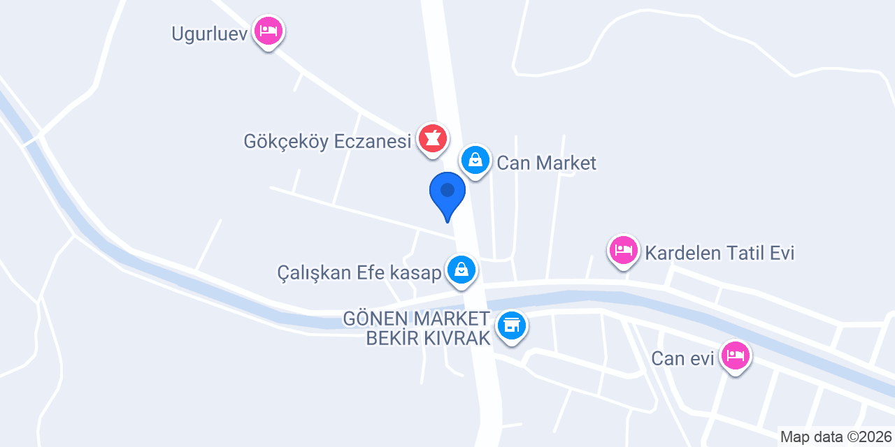 Gökçe Gülsence Restorant konumu