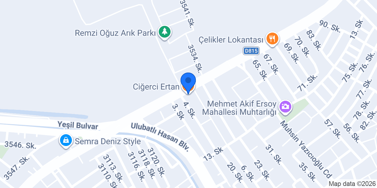 Ciğerci Ertan konumu